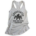 thumbnail image 1 of Undefeated Hide And Seek Champion Tank Top, Ladies Racerback Tank, Bigfoot, Yeti, Sasquatch, Squatch Tee, Silver Gray, Small, 1 of 3