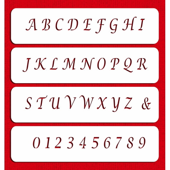 Designer Stencils Small Letters Cake Stencils, Beige/semi-transparent