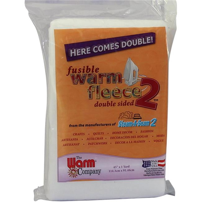 Warm Fleece Polyester Double Sided Fusible Batting, 36" X 45", Fob Mi