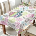 thumbnail image 4 of Easter Eggs Bunny Tablecloth Rectangle Colorful Table Cloth Large Square Table Cover for Dining Kitchen Party 60"x108" Decor Gift, 4 of 7