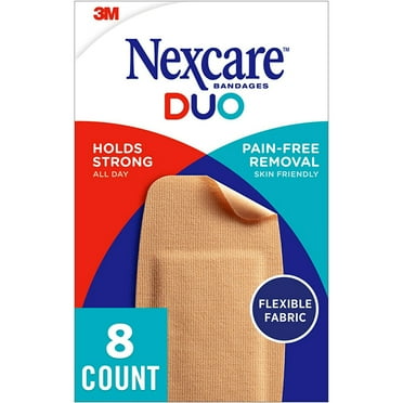Nexcare, Duo Fabric Bandages Knee and Elbow, 8 Count