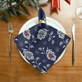 thumbnail image 2 of GZHJMY Paisley Flower Cloth Napkins Set of 6, Reusable Washable Polyester Dinner Napkins for Family, Restaurant, Wedding, Party Decor 20 x 20 Inch, 2 of 7