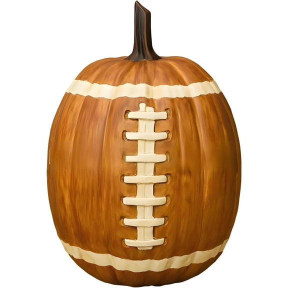 Football Pumpkin Decor, Halloween Pumpkin Figurine, Fall Pumpkin Football Ornaments Statue for Desk Tabletop Centerpieces, Halloween Decorations Indoor Outdoor
