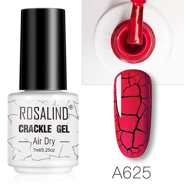 ROSALIND Gel polaco Cracking Nail Laca 7ml Base para Gel Barniz UV Gel Secado rápido Manicure Nail Art Crackle Esmalte de uñas Tan Jianjun unisex