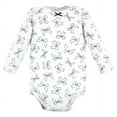 thumbnail image 4 of Hudson Baby Cotton Long-Sleeve Bodysuits, 3-Pack, Newborn- 24 Months, 4 of 5