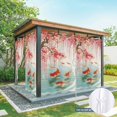 thumbnail image 4 of 1 Panel Outdoor Curtains for Patio Waterproof 54"x95" Cherry Blossoms Weatherproof Privacy Outsides Curtains, Farmhouse Rustic Goldfish Burlap Grommet Thermal Drapes for Cabana Porch Pergola, 4 of 8