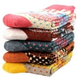 thumbnail image 3 of 5 Pack Womens Warm Socks Winter Thick Knitted Wool Crew Casual Socks Gift, 3 of 5