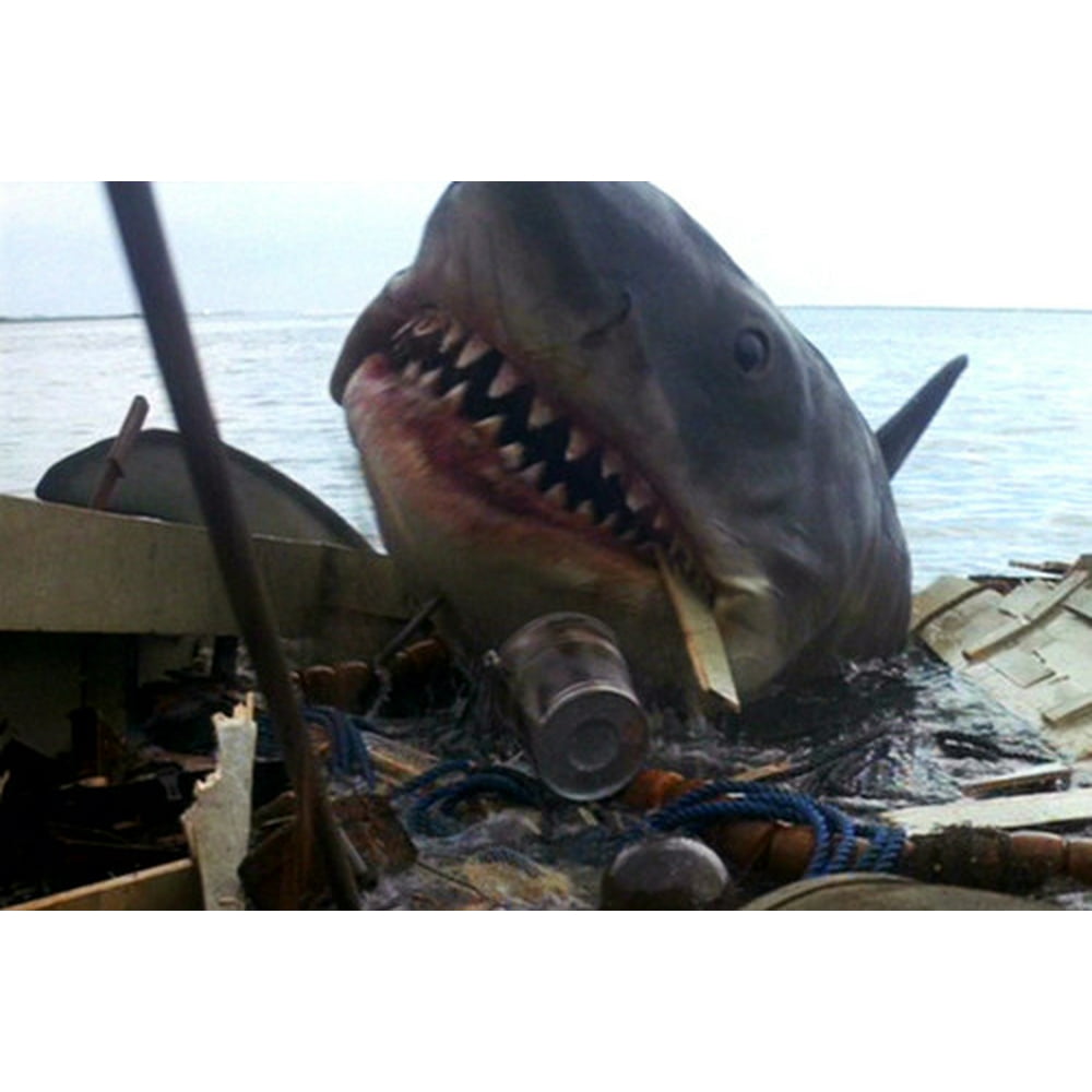 Jaws shark attacking boat 24x36 Poster - Walmart.com - Walmart.com