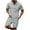 Gray, variant on Mens 2 Piece Outfits Summer Casual Fashion Solid Color Tracksuit Short Sleeve Stand up Collar T Shirt and Elastic Waist Shorts Waffle Set White
