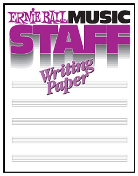 Ernie Ball 7019 Music Staff Writing Paper - 48 Sheets