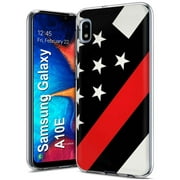 MeNi Slim Case for Samsung Galaxy A10E, Light Weight, Unbreakable, Flexible, Surround Edge Protection, US Flag Thin Red Line