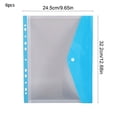 thumbnail image 3 of Yunuuuoa A4 Loose Leaf File Pouch , Plastic Document Storage Binder Pockets with Snap Button, Transparent File Folder Organizer for School Office Supplies, Multi-Purpose Filing System, 3 of 7