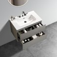 thumbnail image 2 of FFZ Tia 30" Wall Mount Space Grey Bathroom Vanity With Ceramic Sink With Three Faucet Holes, Large Storage Floating Bathroom Vanity For Modern Bathroom,Pre-Assembled, 2 of 6