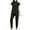Black, variant on Scrubs 2 Piece Set for Women Nurse Uniform Short Sleeve Top and Drawstring Jogger Pants with Multi Pocket Nurse Workwear