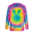 thumbnail image 5 of Fashion Women Easter Printed Round Neck Long Sleeve T-Shirt Printing Sweatshirt Blouse Tops, 5 of 5