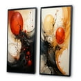thumbnail image 3 of Designart "Earthly Conversations Dynamic Shapes VI" Abstract Shapes Framed Wall Art Set Of 2 - Transitional Black Gallery Wall Frame Set For Home Decor, 3 of 6