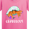 thumbnail image 4 of Inktastic Crabulous Cute Hermit Crab with Purple Nail Polish Youth T-Shirt, 4 of 5
