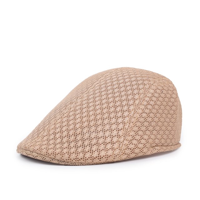 Boina de malla transpirable para hombre, gorra de verano, para primavera y otoño, para uso en todas las ocasiones, para personas de mediana edad y mayores, gorra de trabajo al aire libre