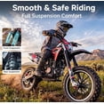 thumbnail image 6 of 40CC Kids Dirt Bike, 4-Stroke Gas Powered Mini Motorcycle for Kids Ages 6-14, 25MPH Youth Off Road Dirt Bike with Dual Disc Brakes, Full Suspension, No Oil Mixing, Easy Start, 6 of 9