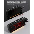 thumbnail image 5 of Digital Projection Alarm Clock with Large Display, Dual Alarms, Night Light, USB Charger - 180° Swivel Design, 5 of 8