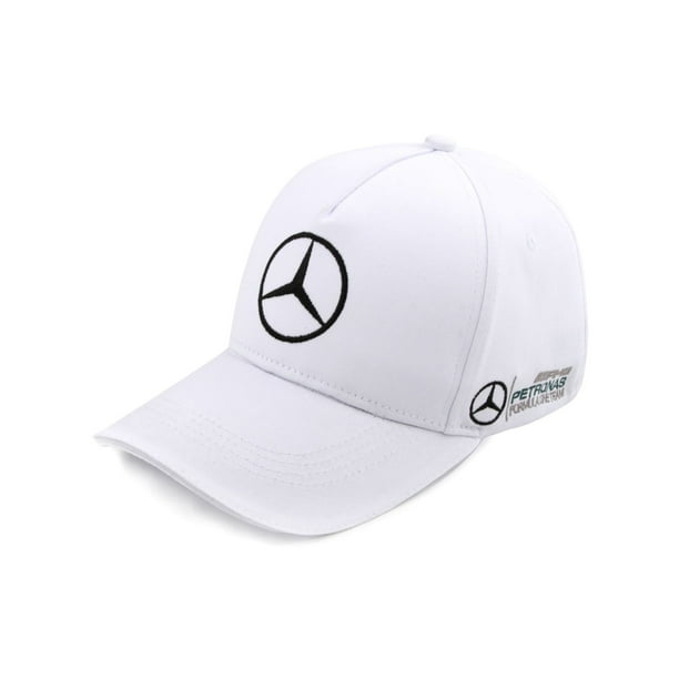 HUACA F1 Mercedes Benz Team F1 Visière de Course Casquette de Baseball  Brodée Casquette de Voiture - Blanc 