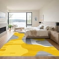 thumbnail image 3 of ODIKA 4'x6' Machine Washable Non-Slip Area Rug, Abstract Yellow High Traffic Rug with Pad, Yellow, 1058485, 3 of 8
