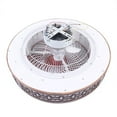 thumbnail image 3 of Ceiling Fan+Lights Chinese Style Invisible Flush Mount Chandelier Fan+Remote 64W, 3 of 12