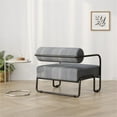 thumbnail image 3 of Living Room Sling Accent Armchair Metal Sofa Chair Balcony Leisure Chair(Gray), 3 of 6