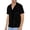 a-44Black9, variant on FINALGANG Mens Lapel Notch Collar Hollow Diamond Knit Solid Short Sleeve Shirt Regular Fit Breathable Beach Vacation Daily Casual Tops For Daily Wear Leisure Top Black S