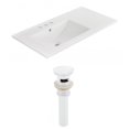thumbnail image 1 of American Imaginations 21-in. W 1 Hole Ceramic Top Set In White Color - Overflow Drain Incl. AI-23867, 1 of 7