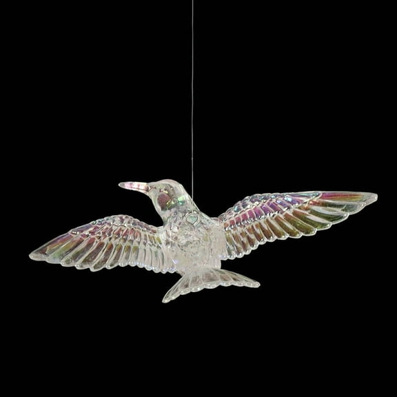 LmnLft Crystal Hummingbird Christmas Tree Ornament, Acrylic Transparent Bird Decoration, Crystal Hanging Bird Wedding Party Stage Ornament Pendant, Ceiling Hanging Ornament for Party Holiday Decor