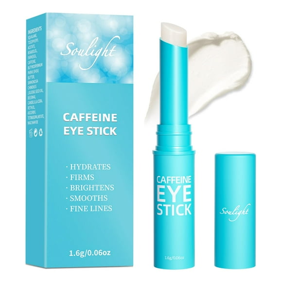 Soulight Caffeine Eye Stick Bálsamo para ojos antienvejecimiento Crema revitalizante avanzada para arrugas, ojeras, hinchazón y bolsas debajo de los ojos - Crema para ojos con retinol hidrata, suaviza