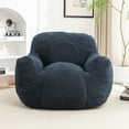 thumbnail image 5 of Bean Bag Chair, Bean Bag Sofa with Tufted Soft Stuffed Filling, Fluffy and Lazy Sofa, Comfy Cozy Bean Bag Chairs with Memory Foam for Dorm, Apartment, Living Room,Dark Blue, 5 of 8