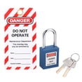 thumbnail image 1 of Unique Bargains Lockout Tagout Locks with Key, Loto Locks Safety Padlock Keyed Different with Lockout Tag Style 1, Blue, 1 of 6