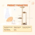 thumbnail image 2 of Favory Floor-to-Ceiling Cat Tree with Natural Sisal Rope Scratching Post - Adjustable Height  - Modern Cat Activity Tree, Cat Scratcher Post, 2 of 9