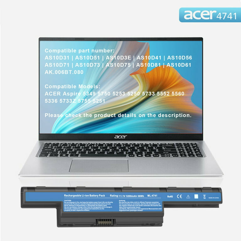 New Battery For Acer Aspire AS10D71 AS10D31 AS10D51 AS10D81 - Walmart.com