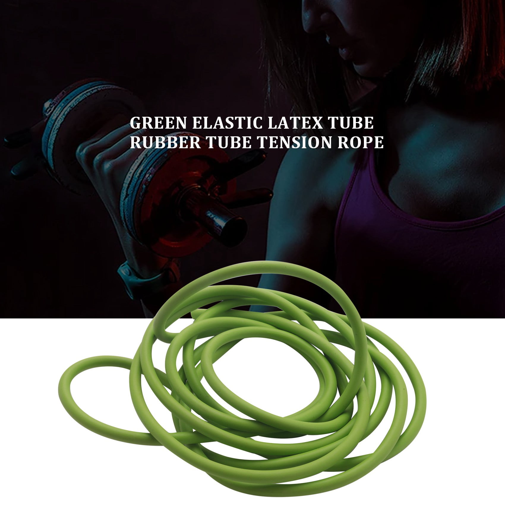 Tubing Exercise Rubber Band Catapult Dub Slingshot Elastic, Green 2.5M