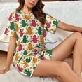 thumbnail image 4 of Hirioo Colorful Frogs for Women's 2 Piece Short-Sleeved Pajama PJ Sets for Women Shorts with Pockets Womens Lounge Set-X-Large, 4 of 6