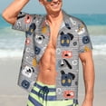 thumbnail image 5 of Lsque Dog pattern Hawaiian Shirt for Men, Unisex Summer Beach Casual Short Sleeve Button Down Shirts-XX-Large, 5 of 9