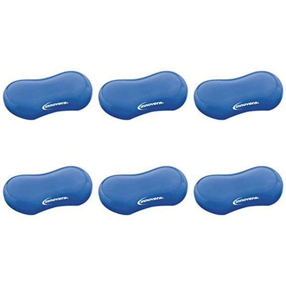 Innovera Gel Mouse, Wrist Rest, Blue (51432), 6 Packs