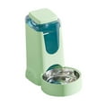 thumbnail image 2 of Dispensador de agua automático para mascotas, bebedero, estación de alimentación lavable, antigoteo Verde, 2 of 9