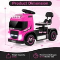 thumbnail image 3 of Gymax 6V Kids Electric Ride-on Truck Battery Powered Ride-on Toy w/ LED Lights Rose Red, 3 of 4