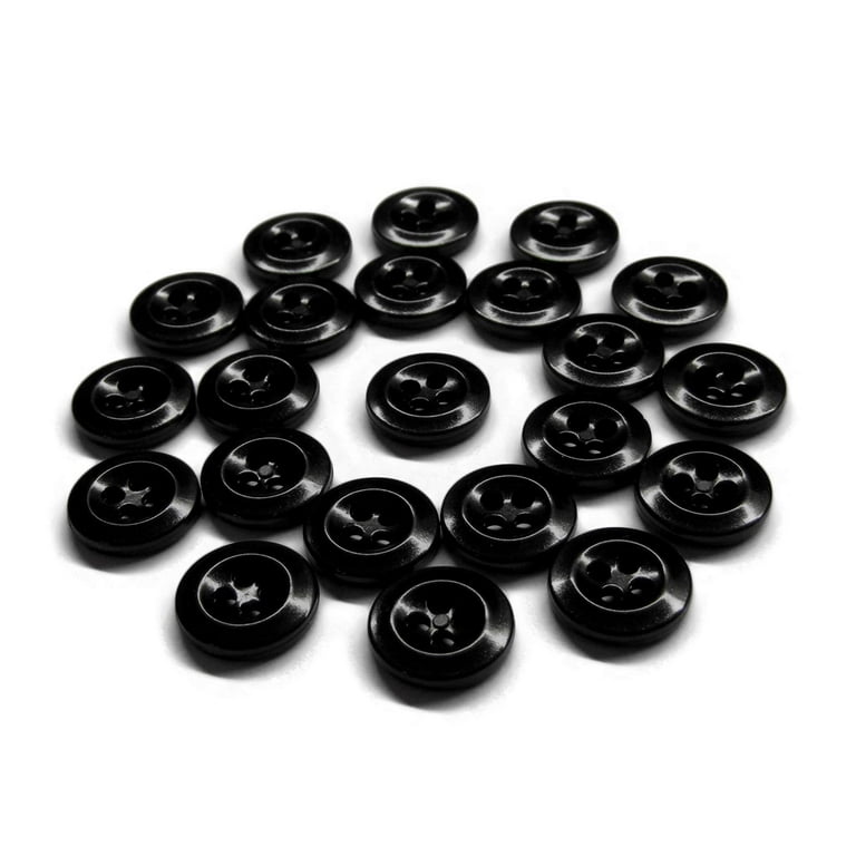ButtonMode Industrial Shirt Buttons (Fits Carhartt, Dickies, Red Kap Work  Shirts) Class A, B, C, Workshop Commercial Industrial Strength Buttons  Measuring 13mm (1/2 in), Black, 22-Buttons 