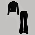 thumbnail image 6 of WhouRiu Girls Christmas Graphic Outfit Sets Fall Winter Long Sleeve Zip Up Jacket Flared Pants Clothes Set 4-14 Years, 6 of 6