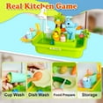 thumbnail image 6 of Easy Playhouse: 4-In-1 Play Sink - Running Water Electric Faucet, Kitchen & Food Accessories, Waterpark Theme, Fishing Games, Bath Toys, Kids Age 3+, 6 of 7