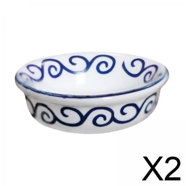 2 Cuencos De Cerámica Para Sopa China Para Accesorios De Caja De Habitación De Casa De Muñecas A Escala 1/12