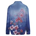 thumbnail image 6 of Bovemsi Women's Floral Bomber Jacket 2025 Causal Zip Up Coats Long Sleeve Stand Collar Fall Jackets Lightweight Outerwear Tops Light Jackets, 6 of 7