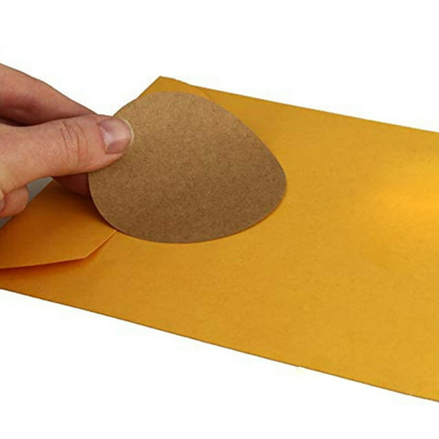 500 etiquetas de papel Kraft redondas autoadhesivas para bolsas de repostería