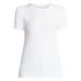 thumbnail image 6 of Time and Tru Women's Ribbed Tee with Short Sleeves, Sizes XS-XXXL, 6 of 6