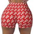 thumbnail image 2 of Picia Retro Lobsters Printed Workout Shorts for Women Seamless Scrunch Butt Lifting High Waisted Yoga Gym Booty Running Moisture-wicking Short Pants-Large, 2 of 9